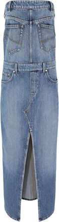 Stella McCartney Abito lungo denim - Blu