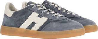 Hogan Mens Sneakers Cool Denim Blue Ch-Yogurt External: Calfskin Trainers Ch/yogurt