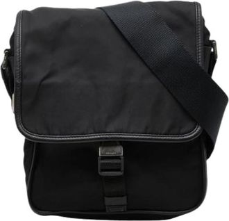 Prada Pre-owned Vintage Nylon Shoulder Bag - Dames - Vintage Schoudertas - Zwart - ONE Size - Nylon - Vintage