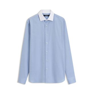 BOSS BY BECKHAM slim-fit shirt with contrast collar