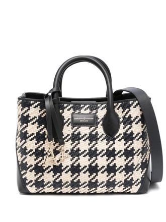 Aspinal of London London houndstooth tote bag - Brown