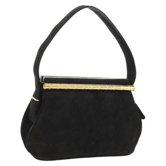 Chanel Borsa a mano in pelle scamosciata Pre-owned - - Pre-owned - Donna - Nero - ONE SIZE