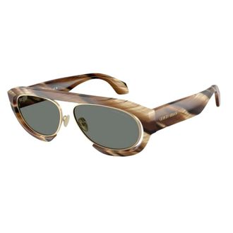 Giorgio Armani Ovale Zonnebril - Heren - Accessoires - Bruin - Maat: 57 MM