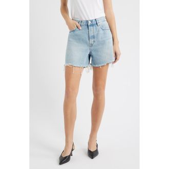 Frame Denim The Everyday Fray Hem High Waist Denim Shorts in Swindle at Nordstrom, Size 23