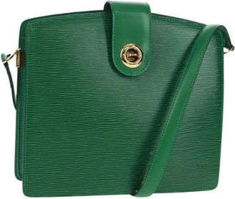 Louis Vuitton Pre-owned Vintage Cross Body Bag - Dames - Vintage Schoudertas - Groen - ONE Size - Leer - Vintage