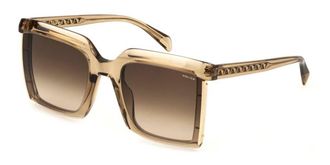 Police SPLP45 NEBULA 2 07AY Womens Sunglasses Brown Size 56