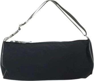 Prada Pre-owned Shoulder Bags, female, Black, Size: ONE SIZE Pre-owned Nylon Shoulder Bag
