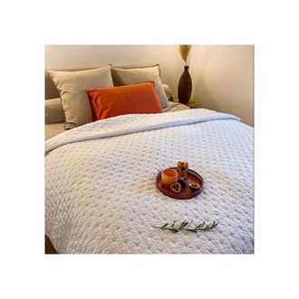 Toison d'Or Edred&oacute;n De Microfibra Toison DOr Blanco Beige 140 X 160 Cm Motivo Micro-fantasy Quilting Seersucker