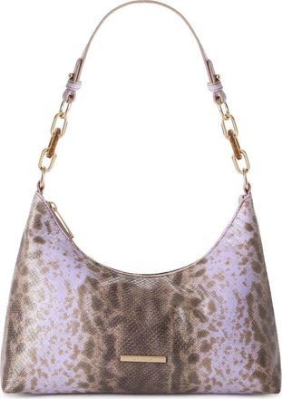 Brahmin Olivia Croc Embossed Leather Shoulder Bag in Sheer Lavender at Nordstrom