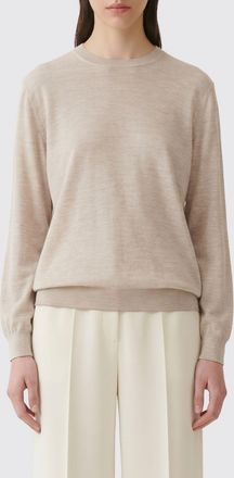 Fabiana Filippi Crewneck Cashmere and Silk Jumper with Ribbed Trims