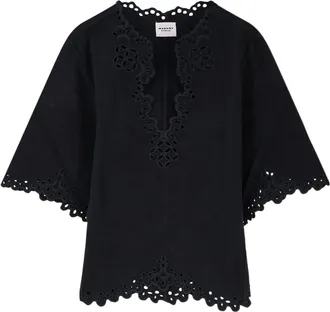 Isabel Marant Blouses, female, Black, Size: XS V-neck Top