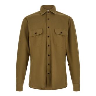 Borriello Shirts - Heren - Casual Overhemden - Groen - XL - Overhemden