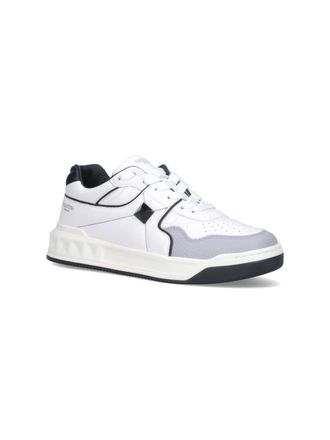 Valentino Garavani Leather & Suede Colorblock Sneakers - White