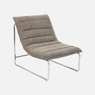 Sweeek Poltrona Relax In Tessuto Ciniglia Con Struttura Cromata