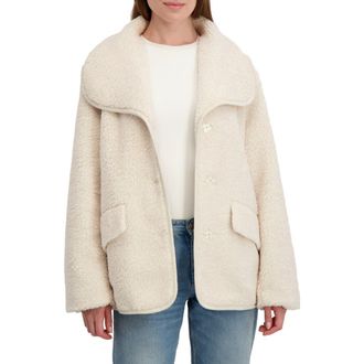 Shelli Segal Faux Shearling Jacket in Cream at Nordstrom Rack, Size X-Large