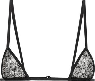 Dolce & Gabbana Lace-trimmed Triangle Bra