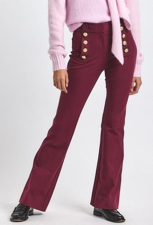 Derek Lam Robertson High Waist Flare Sailor Pants in Bordeaux at Nordstrom, Size 8