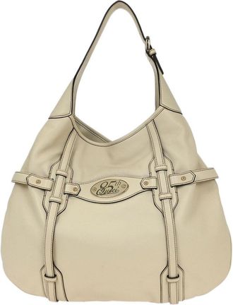 Gucci 85Th Anniversary Hobo Leather Ecru Leather Handbag (Pre-Owned)