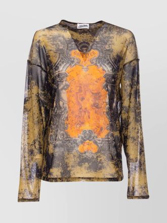 Jean Paul Gaultier medaillon graphic print crewneck knitwear
