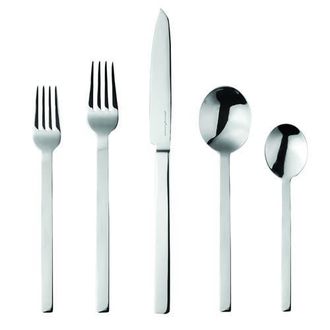 Mepra Stile By Pininfarina Flatware Set with Steak Knife - 5 Pieces in Silver at Nordstrom