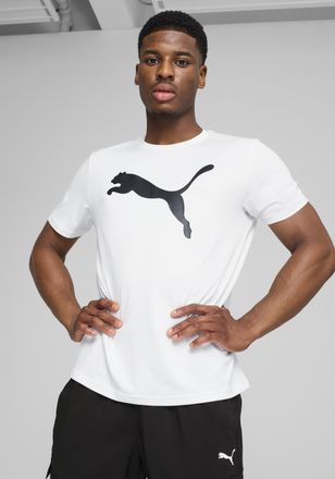 Puma Trainingsshirt PUMA M TAD ESSENTIALS SOLID CAT TEE (CF BIG CAT), Gr. XXL, weiss (puma wei&szlig;), Jersey, Obermaterial: 100% Polyester, regular fit normal,