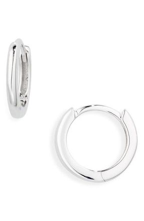 Bony Levy Essentials 14K Gold Huggie Hoop Earrings in White Gold at Nordstrom