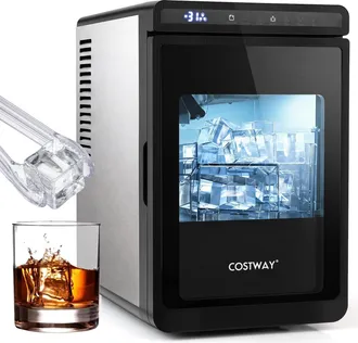 Costway Costway Macchina Ghiaccio Casa, 12 Kg/24 H Ice Maker Silenzioso