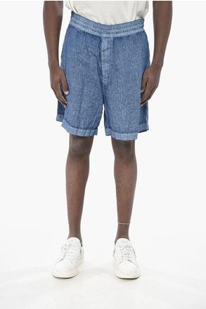 Burberry Linen Shorts With Elastic Waist size L