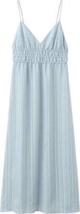 Mango Striped Gathered Dress in Sky Blue at Nordstrom, Size 10