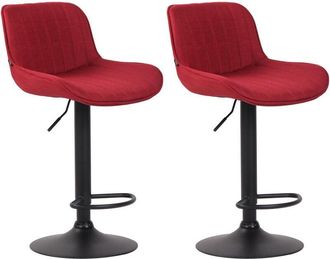 Clp Clp - Set De 2 Taburetes De Bar Lentini En Tela Rojo Negro