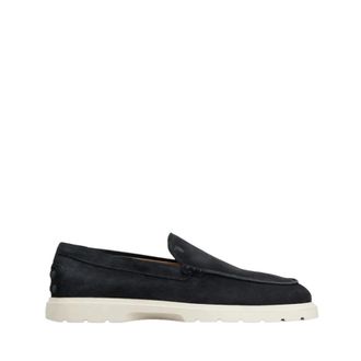 Tod's Tods, Loafers, male, Blue, Size: 8 1/2 US Suede Moccasin