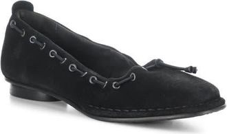 FLY London Bapi Ballet Flat in Black Velvet at Nordstrom, Size 10-10.5Us