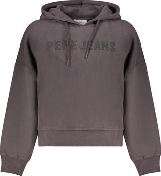 Pepe Jeans London Rhinestone Hoodie - Dames - Hoodies - Zwart - XS - Katoen - Hoodies & sweatvesten