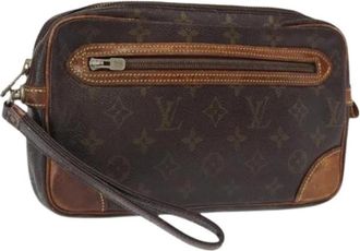 Louis Vuitton Pre-owned Canvas Clutch - Dames - Vintage Clutch - Bruin - ONE Size - Vintage