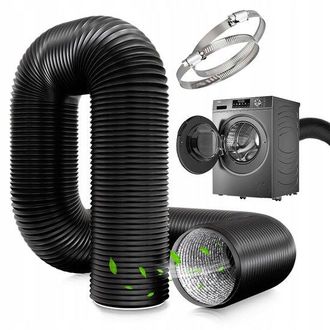 OEM Tubo Di Scarico In Alluminio, Flessibile, 100 Mm X 3 M, Espandibile E Resistente Al Calore, A Tenuta Stagna E Pieghevole A 360&deg;. Per LUtilizzo Con Asp