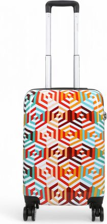 Infinity Leather Harde schaal bedrukte cabine 55 x 36 x 20 cm PP kofferbagage geschikt voor Easyjet, Ryanair