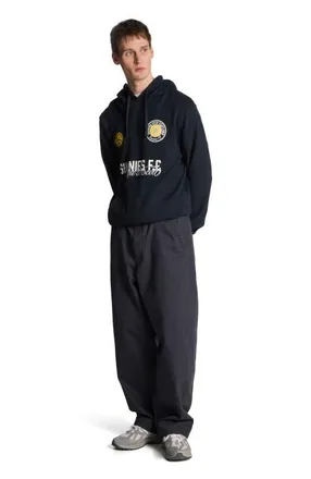 Lyle & Scott Sunnies FC Graphic Pullover Hoodie in Dark Navy at Nordstrom, Size Xx-Large