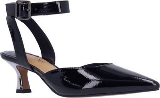 J. Rene&eacute; Tamsin Ankle Strap Pointed Toe Pump in Black at Nordstrom, Size 6.5