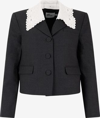 Self Portrait Kurze leichte Wolljacke mit Reverskragen