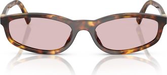 Miu Miu 0mu A06s Rectangular Tortoiseshell Acetate Sunglasses