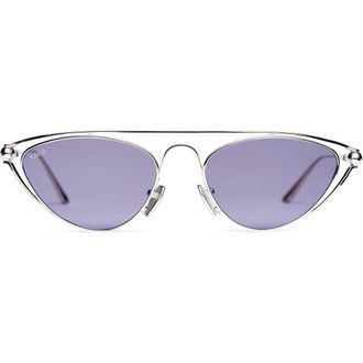 Vada Jewelry Julia Sunglasses in Silver Titanium at Nordstrom