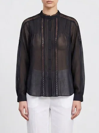 Isabel Marant Linen Blend Shirt with Macram&eacute; Inserts