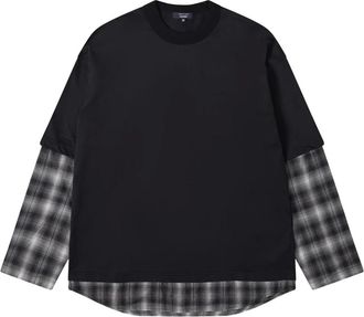 Comme Des Gar&ccedil;ons Horizontaal gestreepte top met lange mouwen - Heren - Tops - Zwart - Maat: L Katoen