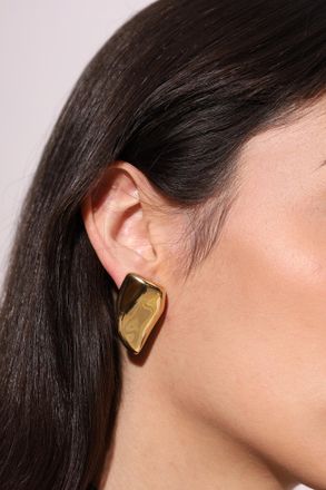 Bottega Veneta Silver Earrings, Womens, Gold