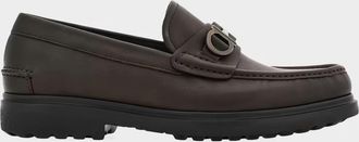 Ferragamo Mens Tobias Gancino Bit Lugsole Loafer In T. moro
