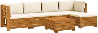 vidaXL 6 Uds. Conjunto De Sof&aacute;s De Exterior Madera De Acacia S&oacute;lida Vidaxl