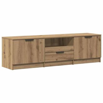 Berkfield Home TV Cabinet Artisan Oak 140x35x40 cm Engineered Wood in Brown | Size: 140 x 35 x 40 cm