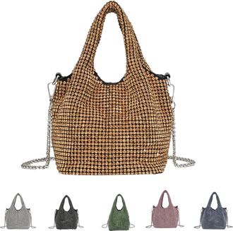 Generic Elegant Rhinestone Clutch Purse for Women,Sparkly Evening Bag with Chain for Wedding,Prom,Party,Gala (gold)