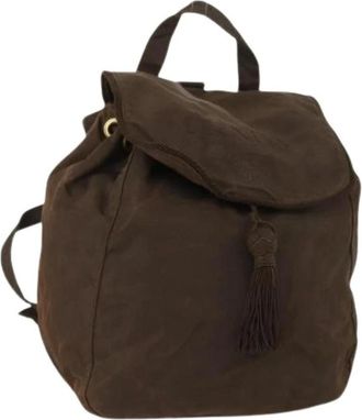 Prada Pre-owned Backpacks, female, Brown, Size: ONE SIZE Pre-owned Vintage Nylon Backpack