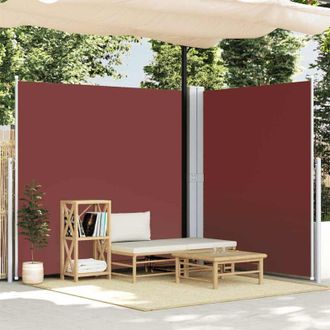 vidaXL Toldo Lateral Retr&aacute;ctil Marr&oacute;n 220x600 Cm Vidaxl